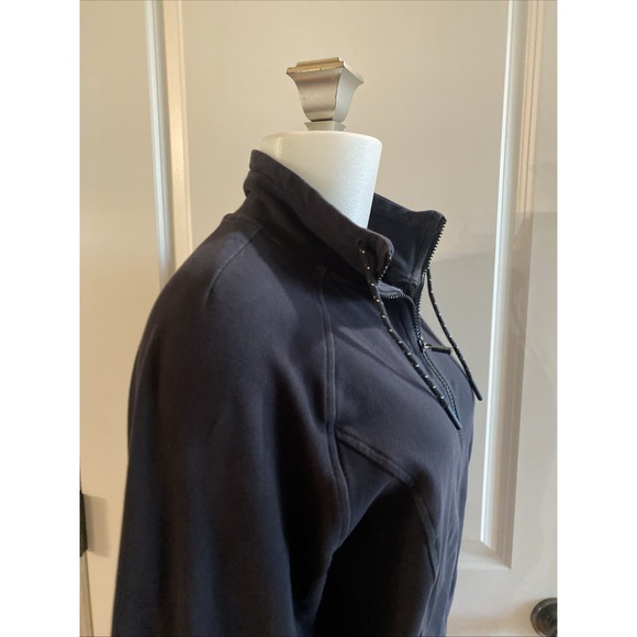 American Giant Sweatshirt Womens Large Black Long Sleeve Full Zip Mock Neck - Picture 4 of 13